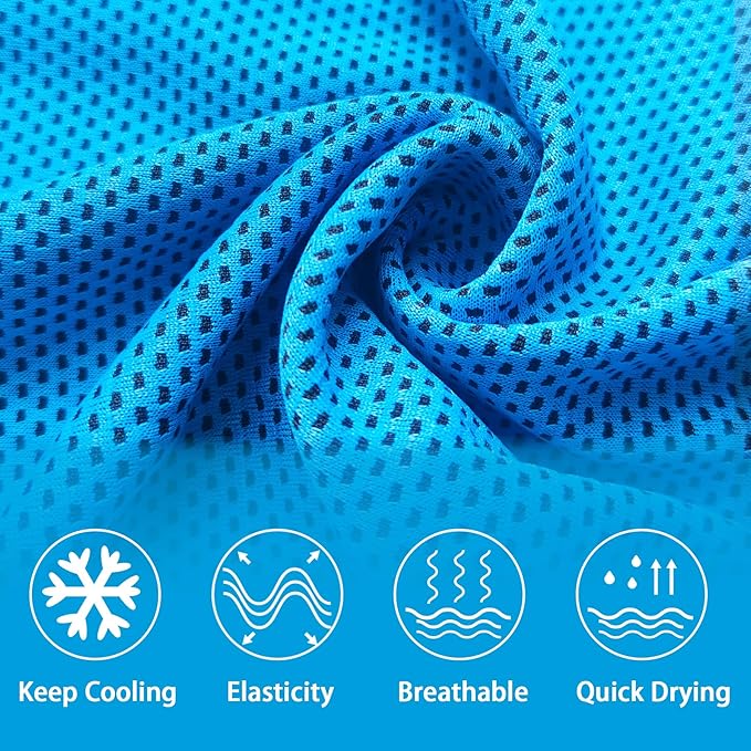 30Pack Cooling Towels for Neck and Face (40"x12"), Ice Microfiber Cooling Towels Bulk for Workout Cooling Neck Wraps Sweat Towels for Gym Yoga Golf Running Sport