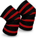Cap Barbell Elastic Knee Wraps for Weightlifing– Pair of Adjustable Knee Wraps for Men & Women, for Powerlifting, Squats, Leg Press, and Cross Training