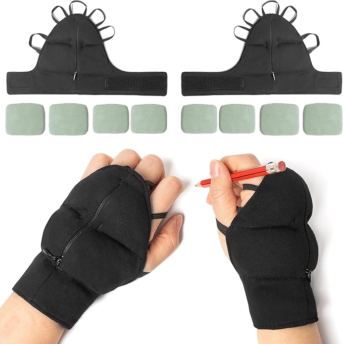 Weighted Gloves for Tremors, Wrist Weights for Hand Tremors and Parkinsons Patients, Steady Hand Adjustable Weighted Gloves (Patent Pending)