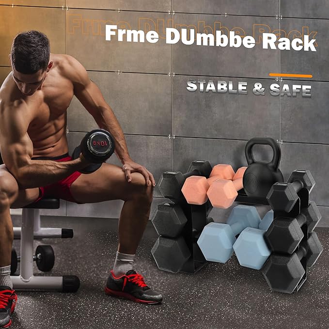 Small Dumbbell Rack Stand Only - Iron Weight Stand Holder Storage for Dumbbells
