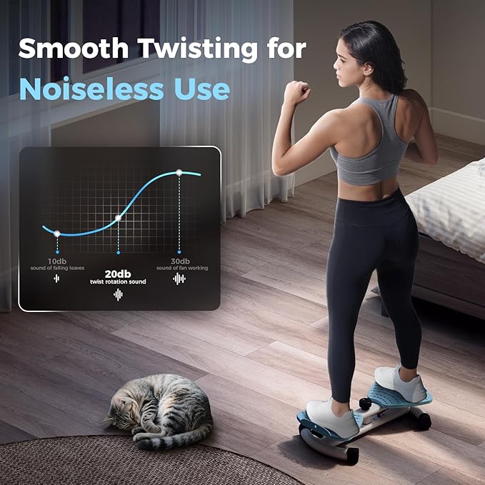 Waist Twister Machine Exercise, Ab Twister Board for Exercise, Waist Twisting Fitness Tool, Core Trainer for Women Belly Fat Loss, Home Gym Workout Equipment, Noiseless, 300 lbs Capacity