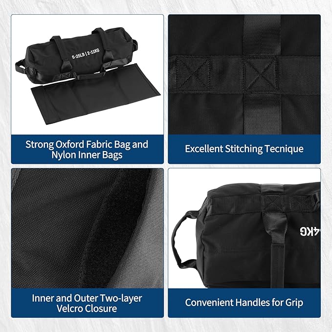 Adjustable Sand Bags for Working Out,Sandbags for Workout for Yoga, Strength Training and Full-Body Workouts