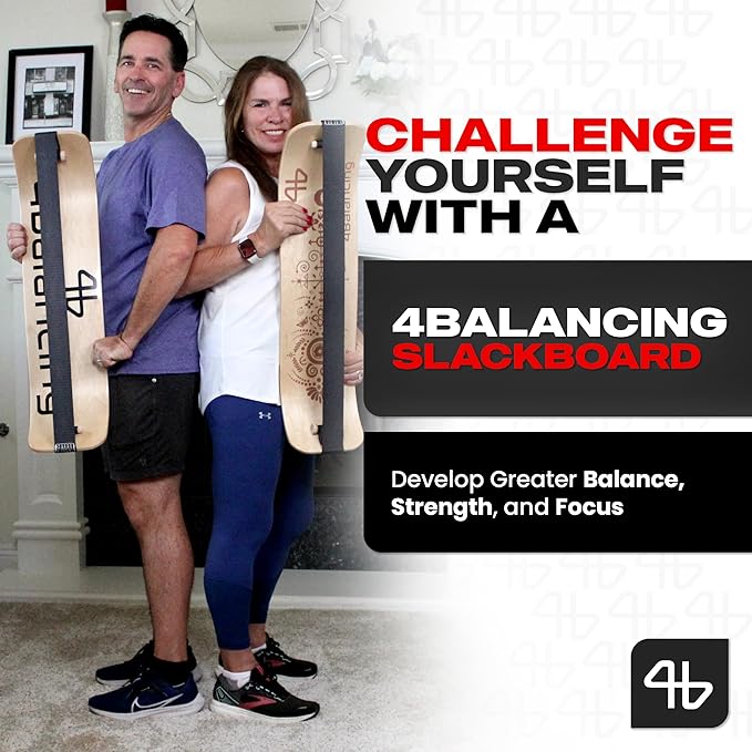 Balance Trainer for Adults - Slackboard Standing Desk Balance Board and Home Workout Equipment, Balancing Trainer for Yoga, Strength, Coordination, Concentration