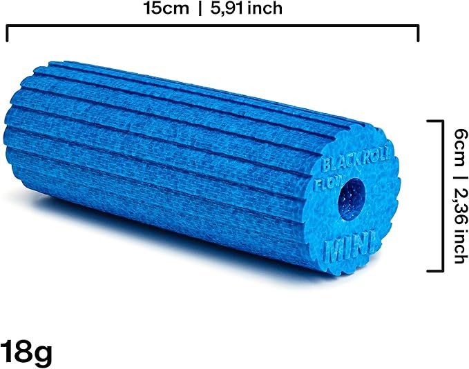 BLACKROLL - Mini Flow Foam Roller, Portable Massage Tool for Feet, Hands, and Arms, Ideal for Travel and Plantar Fasciitis Relief, Great for Exercise, Massage, and Muscle Recovery, 6" x 2"