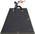 GXMMAT Large Yoga Mat 12'x6'/10'x6'/6'x8'(7mm), Extra Thick Workout Mats for Home Gym Flooring, Ultra Comfortable Non-Slip Quick Resilient Barefoot Wide Exercise Mat for Pilates, Stretching,Meditation
