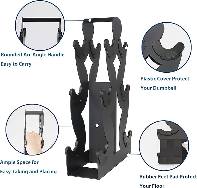 Dumbbell Storage Rack Weight Organizer Rack Only for Home Gym Weight Rack No need Assembly