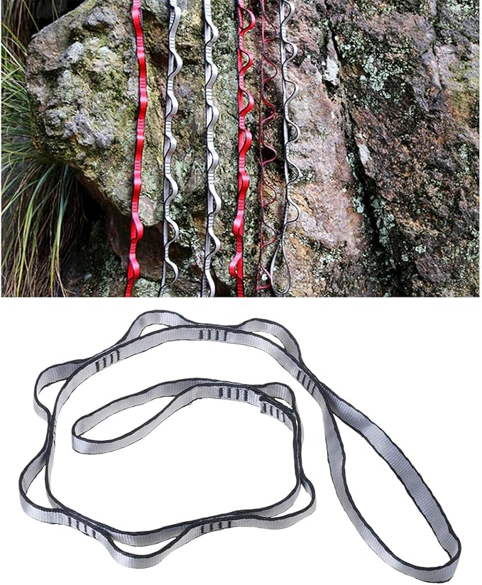 Adjustable Pilates Hammocks Extension Strap 9 Rings Heavy Duty Nylons Climbing Strap For Climbing Mountaineering