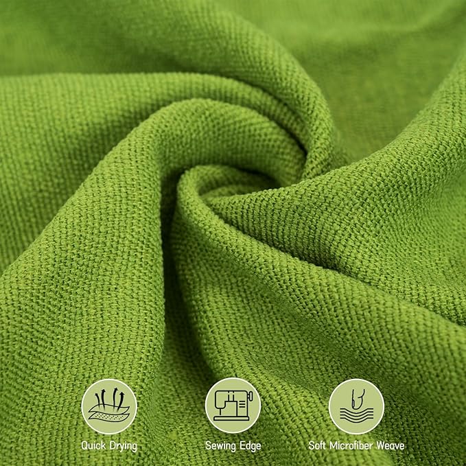 3 Pack Hot Yoga Towels with Plum Blossom Dots, Green Non-Slip Yoga Mat Towel, Super-Absorbent Soft Suede Microfiber Towel for Hot Yoga, Pilates, Bikram and Exercise Workout(24" x72",Green)