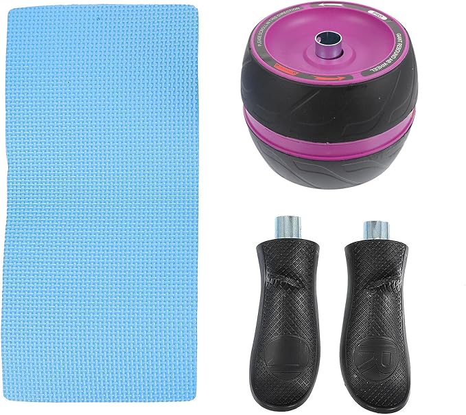 DOITOOL Ab Roller Wheel with Automatic Rebound, Exercise Wheel for Core Workout, Purple Abs Training Roller for Home Fitness and Abdominal Muscle Strengthening