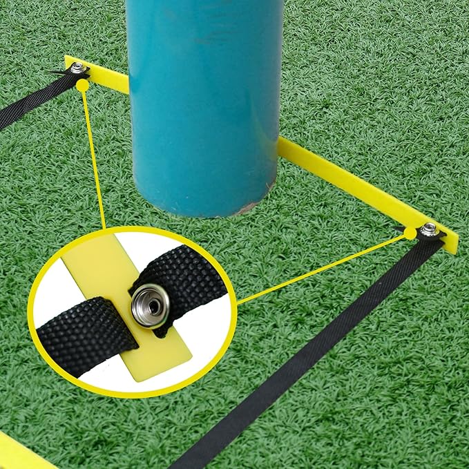 20ft Adjustable Agility Ladder with Carry Bag – Football Training Equipment & Speed Ladder for Soccer, Basketball – Agility Training Equipment for Footwork Drills （2Pack）