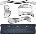 Muscle Scraper IASTM Tool Set (3-Piece) gua sha Stainless Steel fascial Release Tool deep Soft Tissue Massage Tool Set