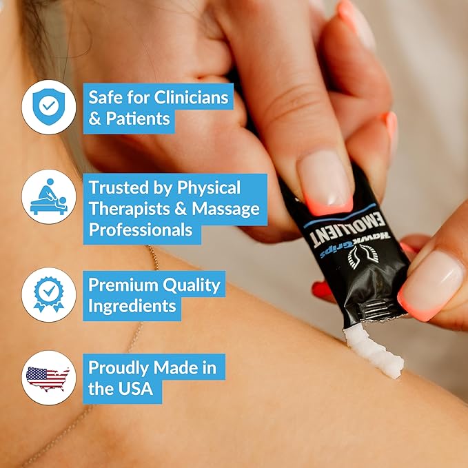 HawkGrips 7ml Massage Emollient Single Use Packet, Unscented, Emollient for IASTM and Massage, Soft Tissue Mobilization for Massage Therapy, 36 Count
