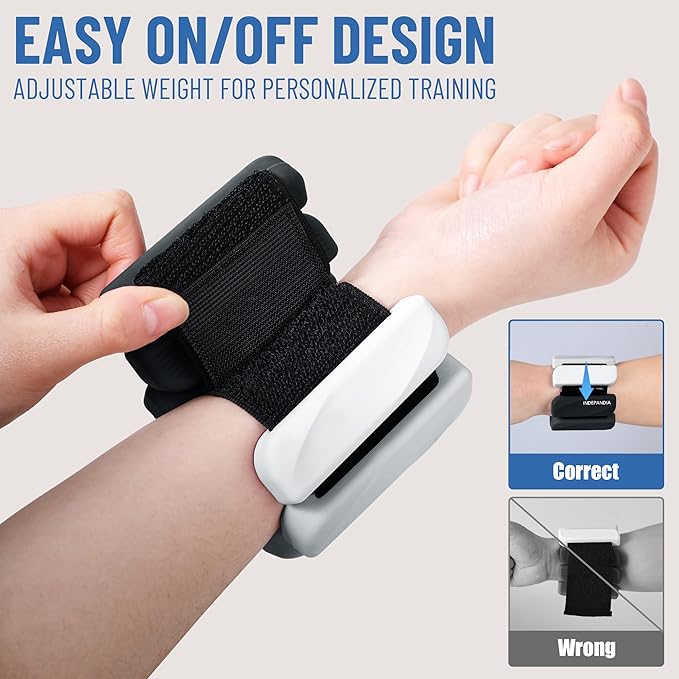 Wrist & Ankle Weights for Women and Men, 2lbs/4lbs Pairs Adjustable Silicone Weighted Bangles for Arm & Leg Workouts, Perfect for Pilates, Barre, Yoga, Walking & Home Fitness 24055