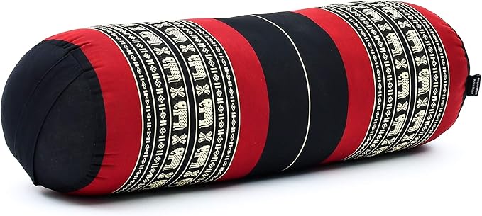 Leewadee Yoga Bolster - Standard Size – Large Meditation Cushion, Tube Pillow for Comfortable Reading, Pilates Equipment, Kapok Filling, 24 x 10 x 10 inches