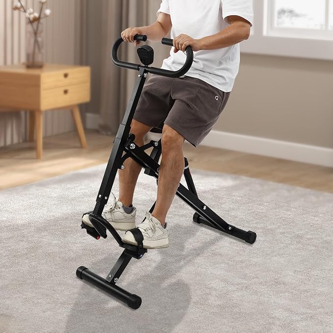 Adjustable Squat Machine Trainer Rowing Machine 264lbs for Ab Workout Glutes