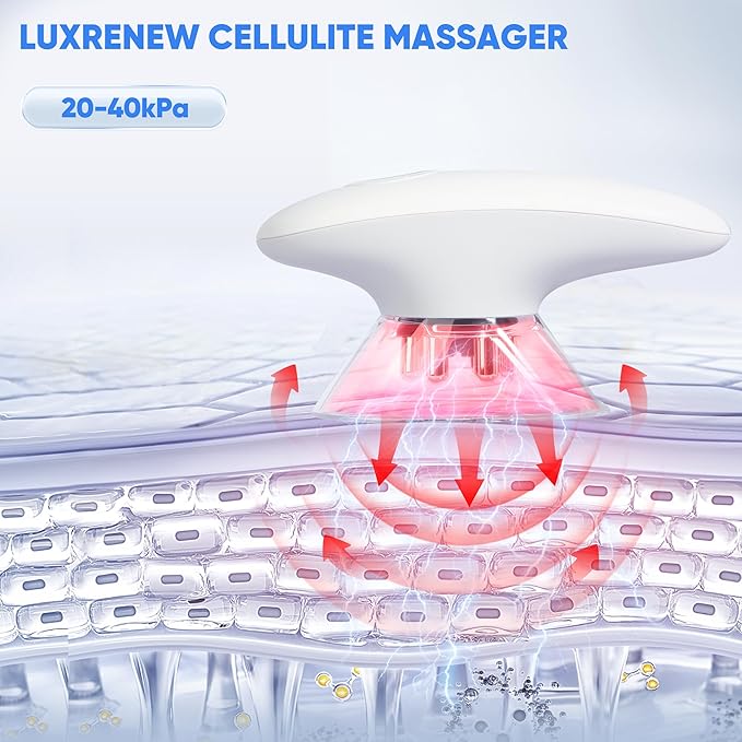 3-in-1 Body Sculpting Machine, 3-in-1 Electric Cellulite Massager, 3 Modes Adjustable Body Sculpting Machine- Home Use Cupping Therapy Tool for Back, Belly, Waist, Arms, Legs - White