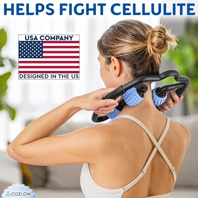 COZLOW Dual Sided Muscle Roller - Cellulite Massager for Arms and Legs - Flexible Massage Tool - Effective Sculpting Massage for Thighs, Butt