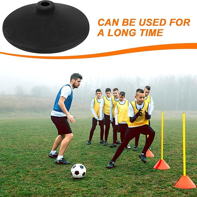 Agility Pole Rubber Base for Soccer and Basketball Training - 1Kg Heavy Duty Stability Base for Enhanced Agility Training Equipment