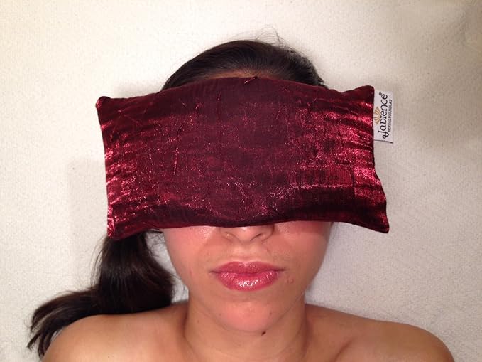 JADIENCE Lavender Eye Mask - RED: Soothing Eye Pillow for Stress & Tired Eyes! | Perfect Yoga Eye Bag | Best Eye Mask for Migraines