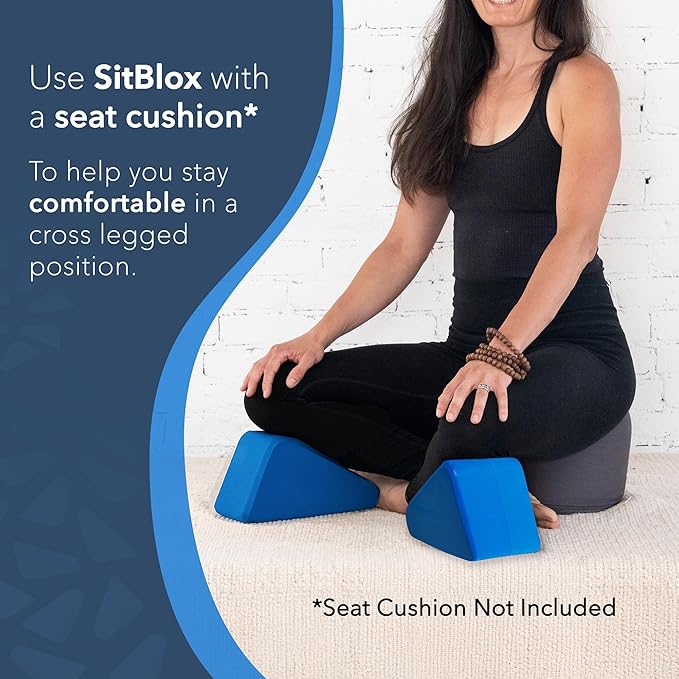 Ungloo Supportive Yoga Block Wedges for Seated Meditation – Elevates Knees, Reduces Hip Pressure, and Improves Cross-Legged Posture