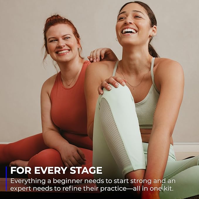 Hello Fit 5-Pack or 6-Pack Exercise Starter Kit - Yoga Accessories and Props for School, Studio, Home