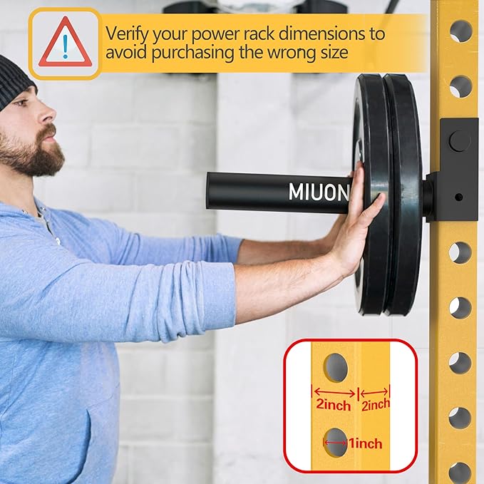 Weight Plate Holder, Weight Plate Rack Storage for 2X2 Power Rack Attachments, Extended Version Hang More 2" Weight Plates