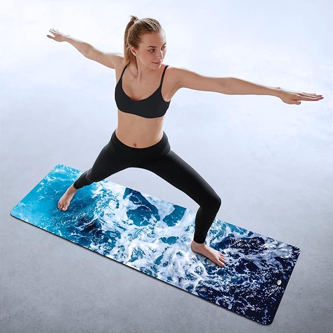 Plyopic. All In One Yoga Mat | Luxury Sweat-Grip Mat/Towel Combo | Ideal for Yoga, Hot Yoga, Bikram, Pilates, Workout & Exercise | Eco-Friendly Natural Rubber