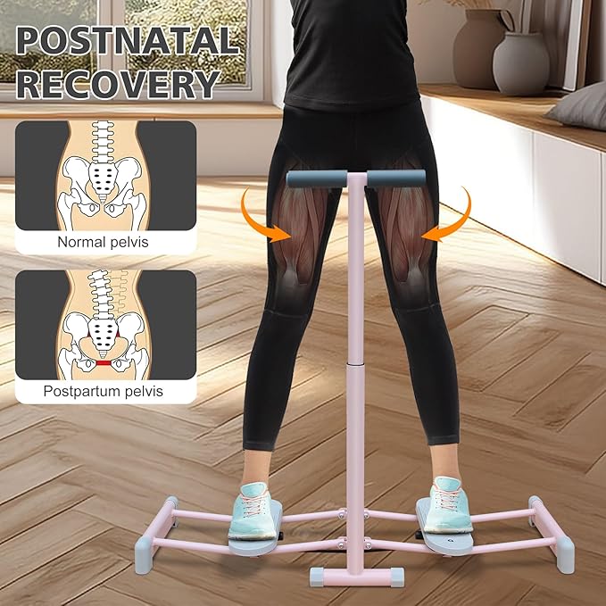 Ski Machine, Simulated Ski Trainer, Adjustable Height Ski Machine Exercise Equipment for Leg Pelvic Floor Muscle Workout, Fun Cardio Fitness Equipment for Home Full Body Workout