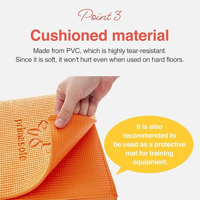 Primasole Folding Yoga Travel Pilates Mat Foldable Easy to Carry to Class Beach Park Tear resistant Travel Picnics 4mm Thick 9 Colors
