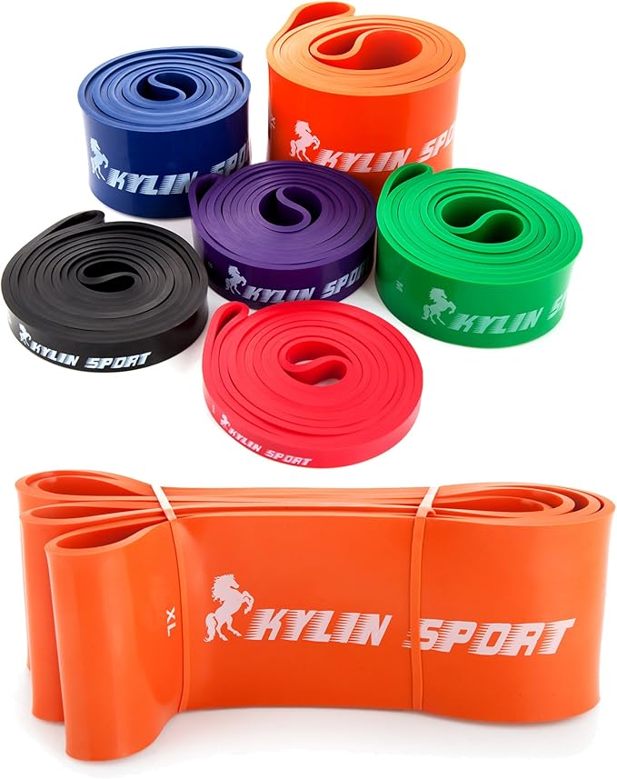 KYLIN SPORT Resistance Band Assisted Pull Up Bands Training Yoga Pilates Elastic Loop Stretch for Cross Workout Gymnastics Power-Lifting