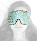 Handmade Opulence Yoga Eye Pillow - Weighted Flaxseed Fill, Lavender Aromatherapy, Satin & Velvet, Adjustable Strap - Ideal for Meditation & Restful Sleep - Blue Lagoon - TEMFL-BL