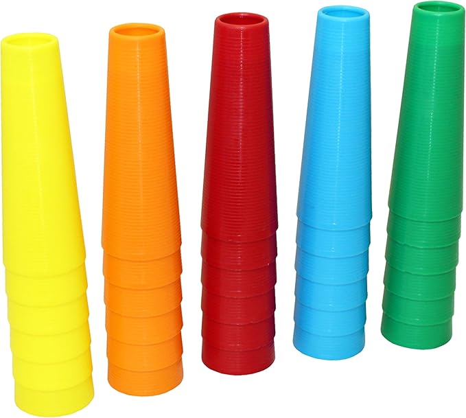 Rehabilitation Advantage Large Stacking Hand Cones, Set of 30