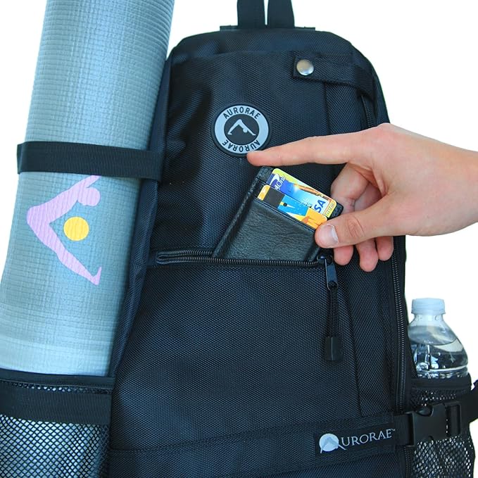 AURORAE Yoga Mat/Gym/Picklleball Cross-body Travel Sling Back Pack. Mat sold separately.
