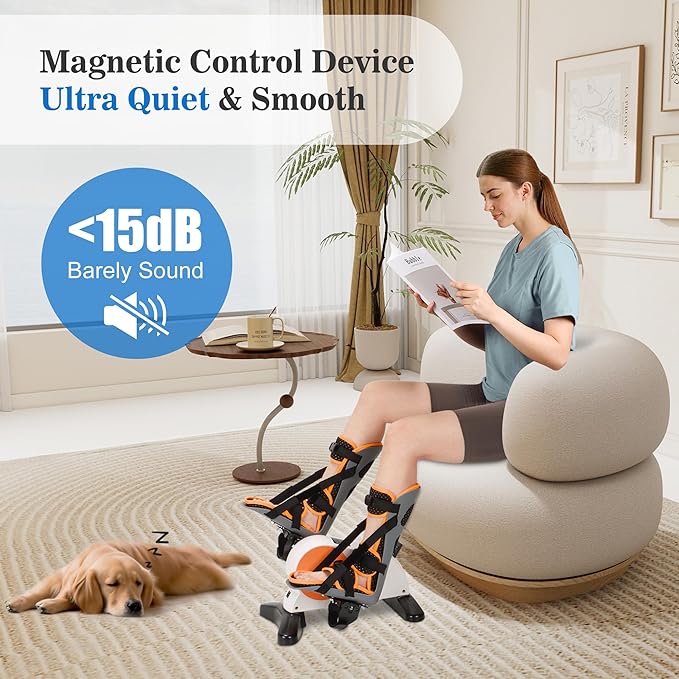 Electric Pedal Exercise Bike with Leg Support, Physical Therapy Exercise Pedal Exerciser Assist Leg, Knee, Foot, Arm Recovery Equipment for Home, Office Elderly
