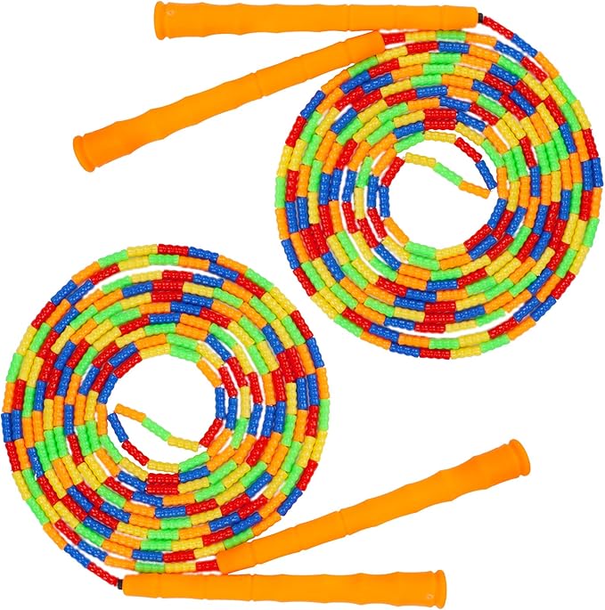 Supertrip Double Dutch Jump Rope Soft Beaded Jump Rope Long Jump Rope 16 FT, Jump Ropes For Women Adult Kids Adjustable Skipping Rope Long Enough for 4-5 Jumpers