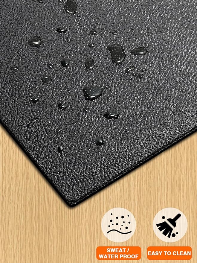 Treadmill Mat 63"x30", WERCHO Foldable Walking Pad Mat for Carpet Hardwood Floors 6mm Heavy-Duty Exercise Equipment Mat for Treadmill,Spin Bike,Elliptical Trainer,Exercise Equipment