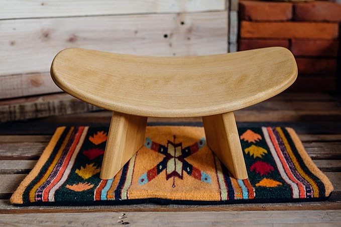 Meditation Bench IKUKO Basic, Preassembled Version, Solid Wood, Locally Handmade Eco Friendly Wooden Kneeling Ergonomic Seiza Seat, Prana Yoga