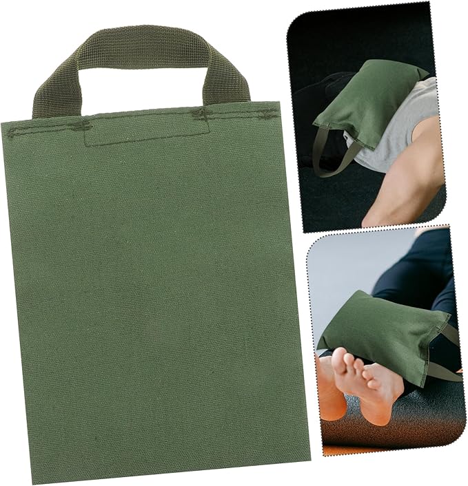 2kg Weighted Sandbag for Yoga Fitness Canvas Exercise Bag with Handle Gym Bag for Dance Muscle Training Portable