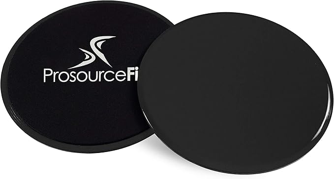 ProsourceFit Core Sliding Exercise Discs, Dual-Sided Sliders for Use on Any Surface at Home or Gym for Full-Body Workouts, Set of 2