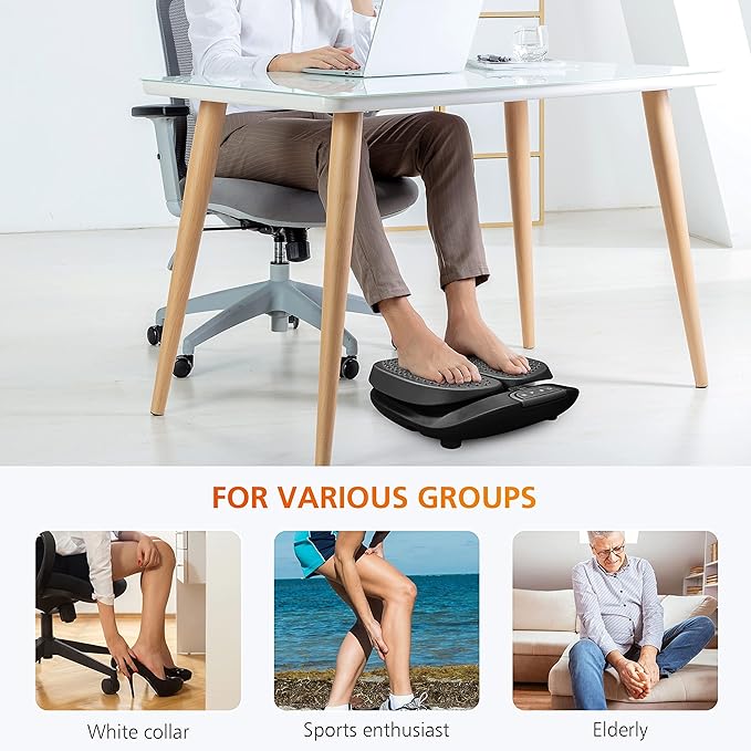 Snailax Foot Massager Machine with Heat,Remote Control, Adjustable Vibration Feet Massager Machine Increased Blood Circulation,Plantar Fasciitis, Stress (Black)