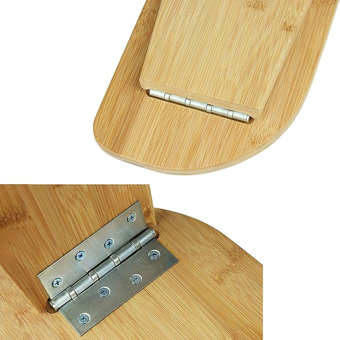 Portable Bamboo Ergonomic Folding Meditation Bench, Perfect Kneeling Stool Ergonomic Bamboo Bench for Extended Practice - Includes Carrying Bag