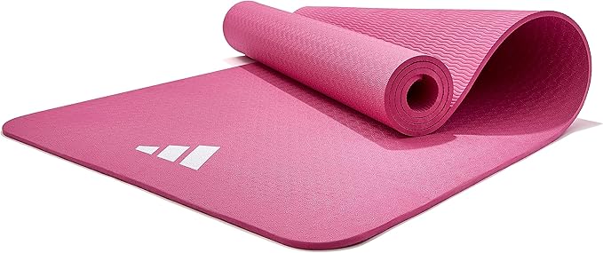 adidas Yoga Mat - Eco Friendly - Non Slip, Durable Textured Surface, 8mm