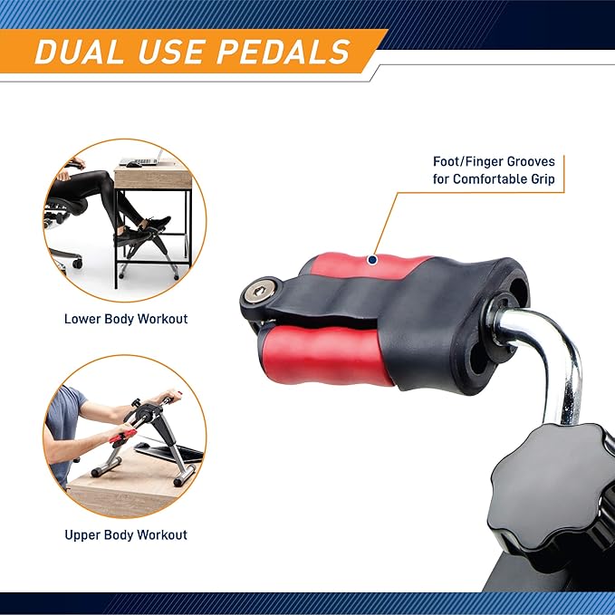 MARCYMarcy Magnetic Resistance Folding Exercise Bike with Transport Wheels - NS-653