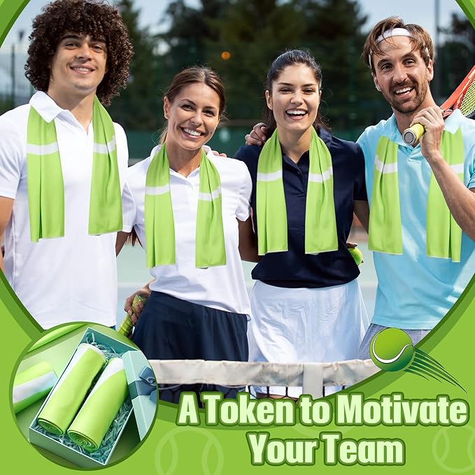 12 Pcs Cooling Towel Baseball Football Basketball Breathable Chilly Softball Soccer Ice Towel, 40"x12" Tennis Microfiber Accessories for Player