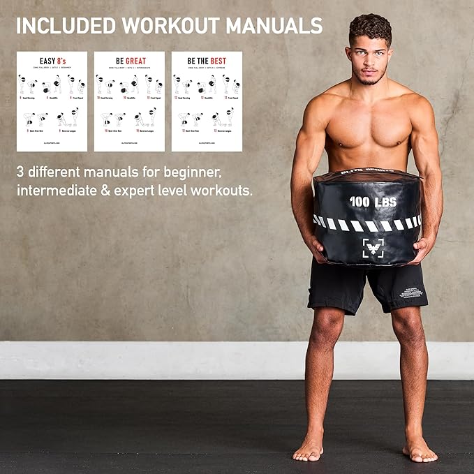 Elite Heavy-Duty Strongman Workout Sandbag – Unfilled Fitness Sand Bag for Weight Training, Full-Body Workout, Cross Training, Powerlifting, Combat & Military Use – Durable for Commercial and Home Gym