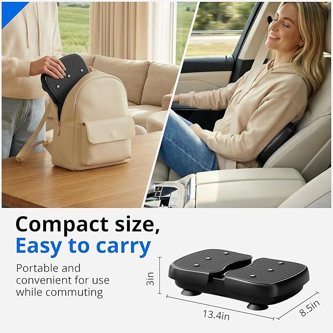 Mini Vibration Plate Machine, Leg Waist Workout Vibrating Plate Portable Quiet Percussion Massager for Legs, Waist, Back, Neck Vibration Massager,Buttocks Muscle Stiffness Relief