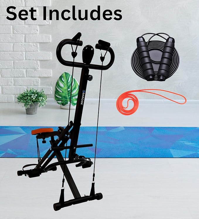 DARCON Squat Machine for Women - Deep Squat Rowing Machine for Abs - Home Workout Equipment for Women-Men, Power Rider Row Squat for Glutes, Legs and Full Body Workouts