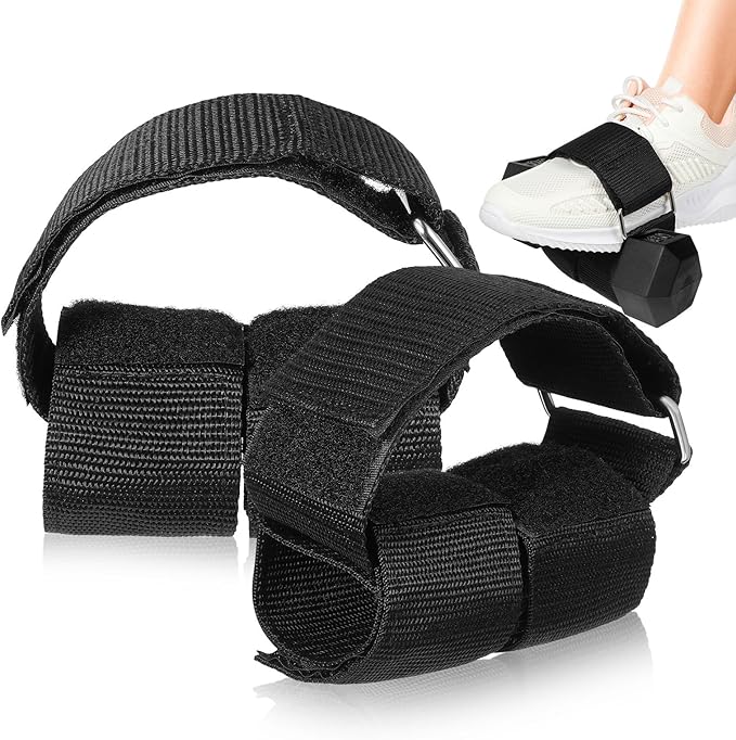 Dumbbell Foot Attachment, 2pcs Tibialis Trainer Adjustable Ankle Weights Straps for Weight Lifting Leg Workouts Straps Weight Lifting Shin Splint Hamstring Curls Fitness Training Home Gym Equipment