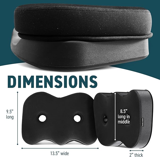 Rowing Machine Seat Cushion Compatible with Concept 2 Rower - Seat Pad for Comfort & Support - Also Fits Hydrow, Peloton & More - Rowing Accessories