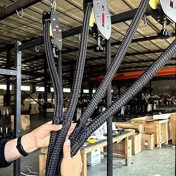 Endless Rope Trainer Adjustable Resistance Trainer Machine Suspension Training System Home Gym Infinity Rope for Interval Resistance Training